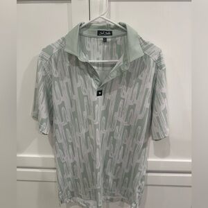Bad Birdie Golf Polo - Cactus Print